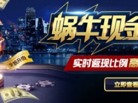 蜗牛扑克自助积分现金回馈高达200%