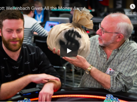 蜗牛扑克：PCA主赛Day3晋级选手Scott Wellenbach表示会将所得奖金全部捐给慈善机构
