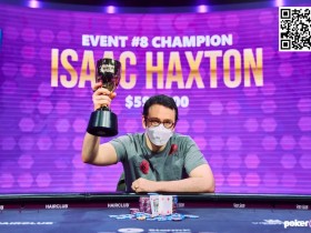 【EV扑克】简讯 | Isaac Haxton赢得扑克大师赛冠军,奖金35.2万美元