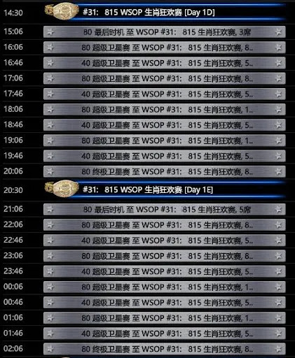 【蜗牛扑克】中国生肖赛首次纳入WSOP金手链赛程！收官之战迎来百万生肖狂欢赛