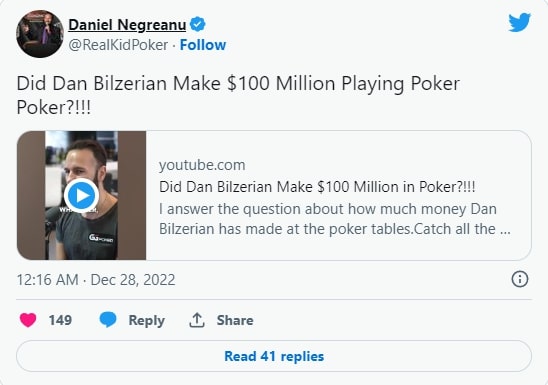 【EV扑克】土豪丹打牌赚了1亿刀？丹牛：没错，我证明！