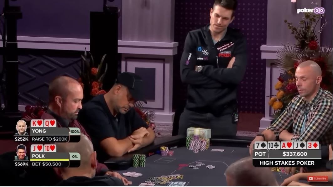 【EV扑克】牌局分析：对手河牌圈过牌-加注到20万，Doug Polk这一步打得对吗？
