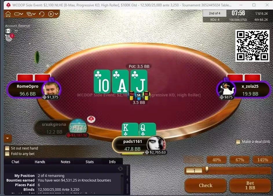 【WPT扑克】20分钟内连拿2次皇家同花顺，有这手气真该去买双色球！