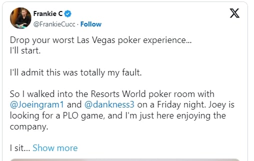 【EV扑克】收银员失误多给3千刀筹码，扑克网红被疯狂追还款，否则维加斯所有场所禁玩？