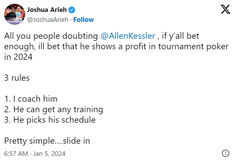 【EV扑克】David Coleman获2024年PGT赛季首场比赛胜利 Allen Kessler成为2024年扑克胜者的推测引发推特笑声
