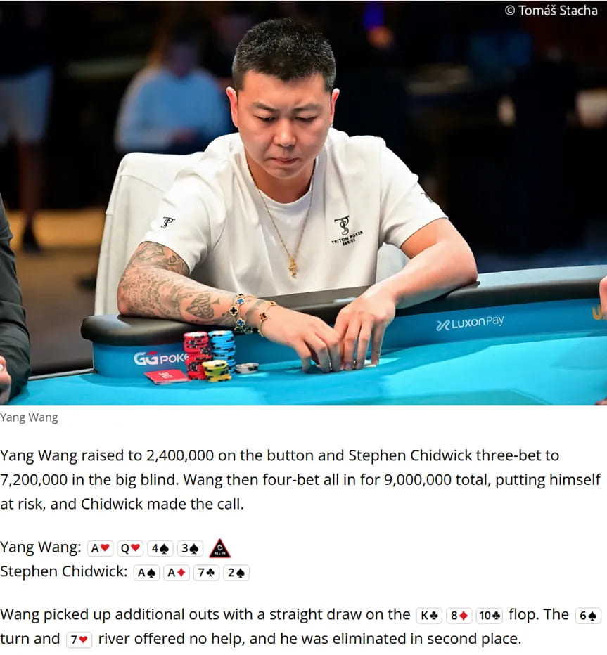 丁飙 蒲蔚然挺进25K WSOP超级主赛Day2 Alex Foxen获得Triton主赛事冠军