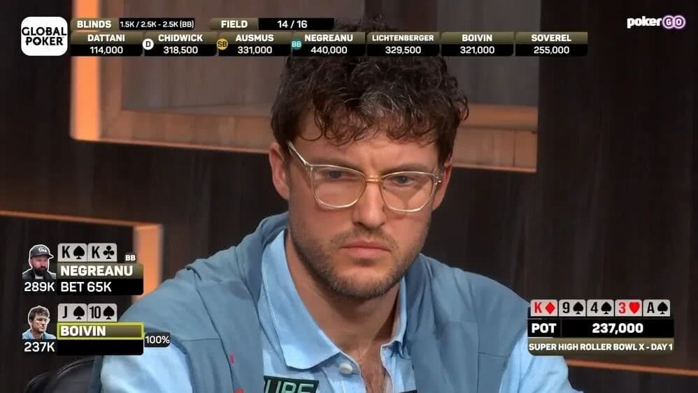 【EV扑克】丹牛神读牌再现！超级碗豪客赛恶心弃掉三条K，全多亏世界第一启发！