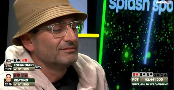 【EV扑克】244W刀超狂巨池！Alan Keating大战魔术师Antonio Esfandiari