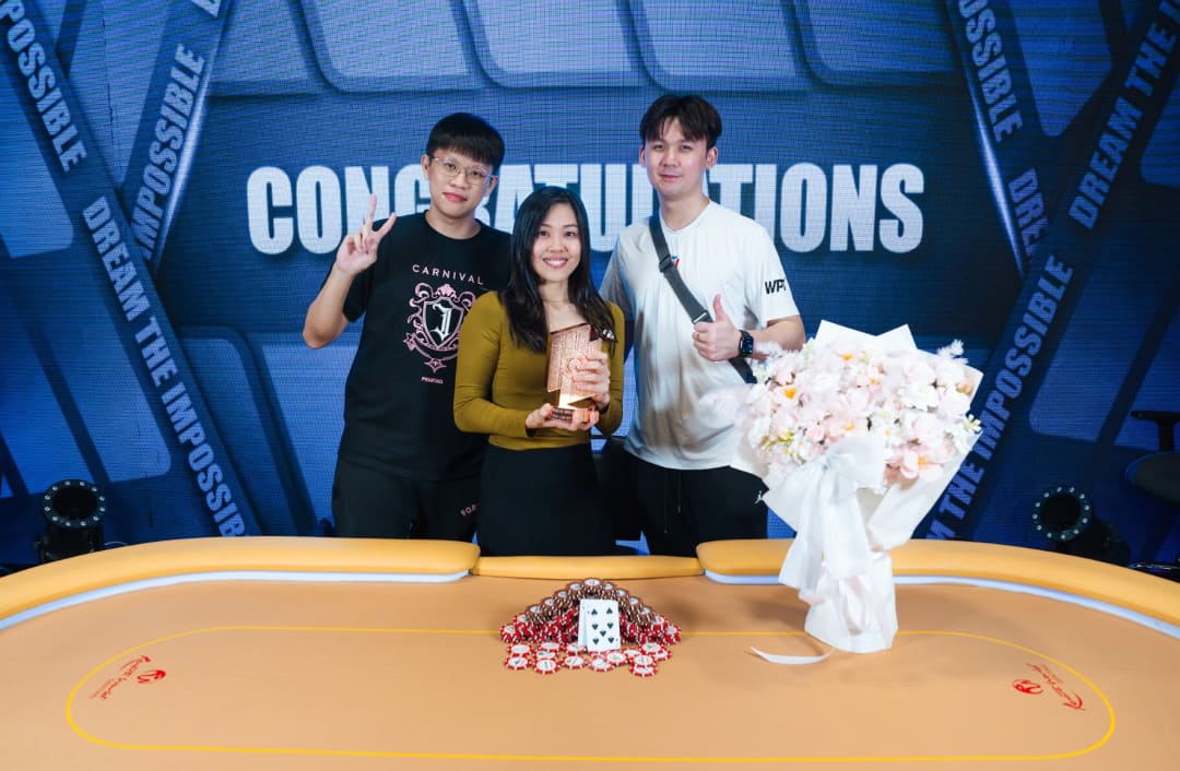 【EV扑克】PD20马来西亚｜少犯错就是赢，马来西亚选手嘉雯稳扎稳打夺得女士赛冠军！
