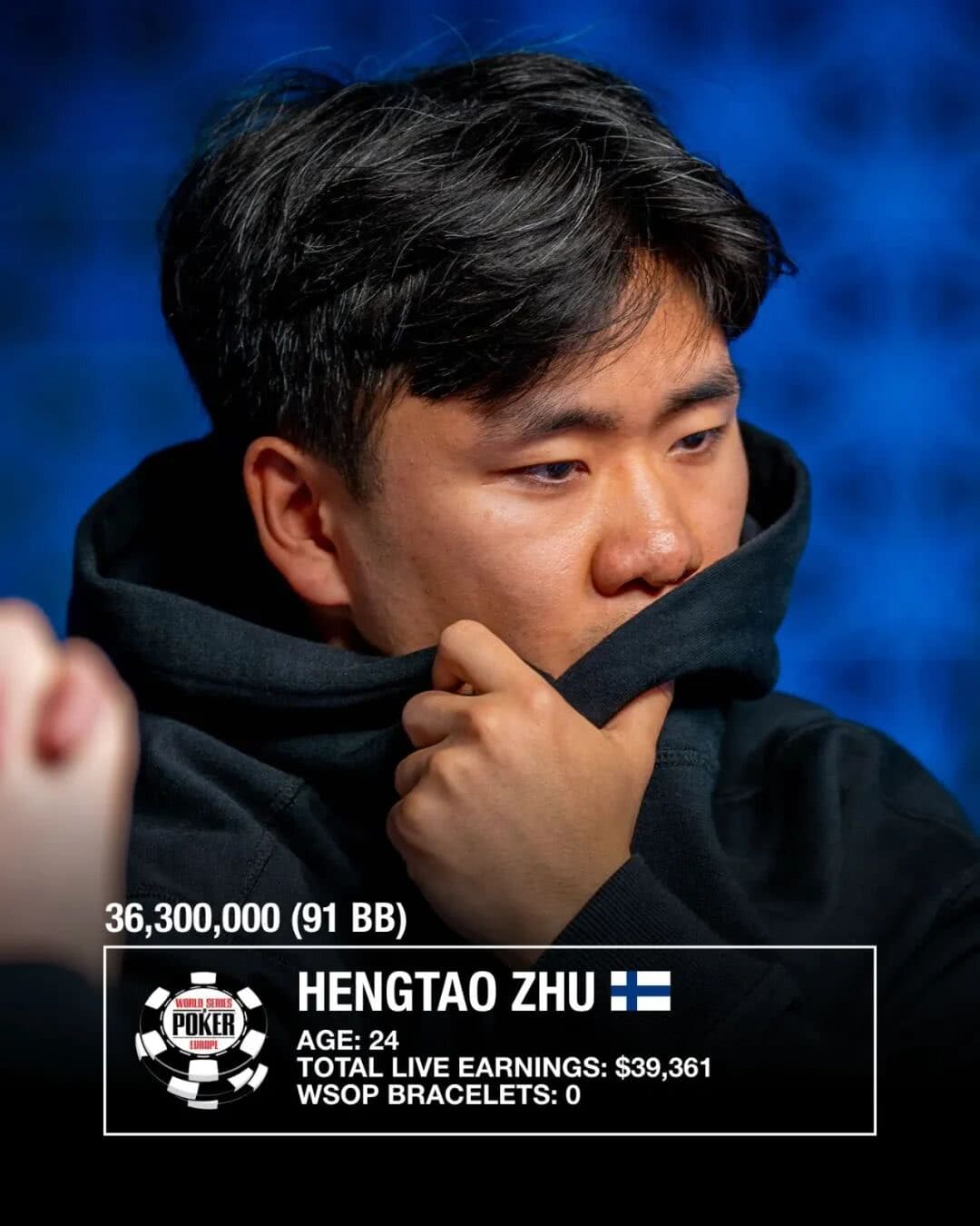 【微扑克】国人朱恒涛的36万刀金手链之旅，从10刀卫星赛晋级WSOP主赛FT！