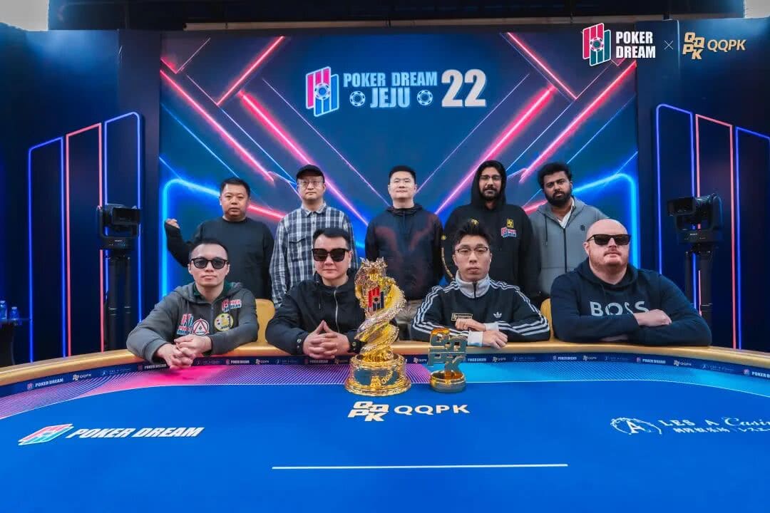 【EV扑克】PD22济州站|主赛FT诞生,何俊杰领衔4名中国选手决战决赛圈;QQPK战队“暖暖”从短码逆袭到QQPK大师赛季军,J High抓诈成经典!